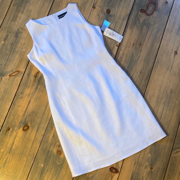 Bianca Nygard Dresses & Skirts - NWT Bianca Nygard white linen sheath dress